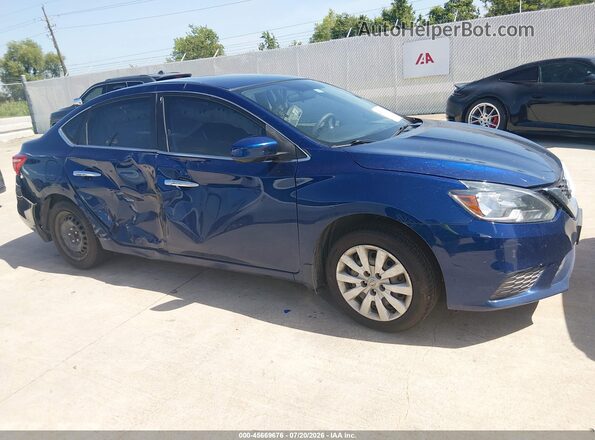 3N1AB7AP8KY443074 2019 NISSAN SENTRA Blue Widok wnętrza z tyłu