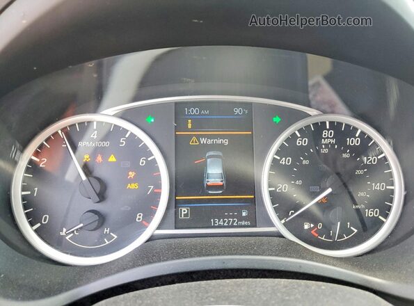 3N1AB7AP8KY454186 2019 NISSAN SENTRA White Սարքավորումների վահանակի տեսք