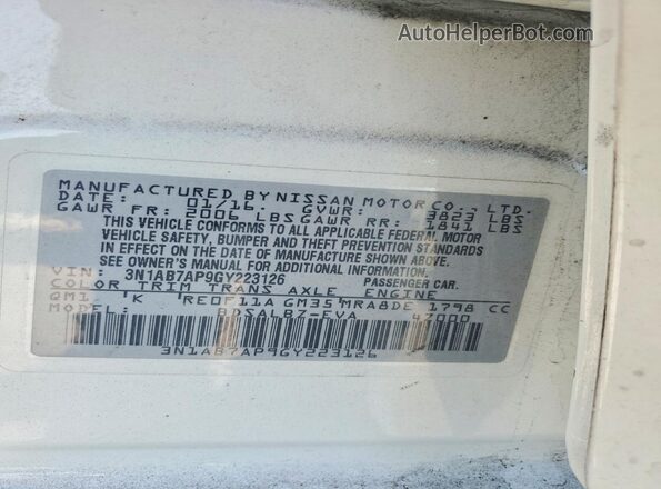 3N1AB7AP9GY223126 2016 NISSAN SENTRA White Widok komory silnika