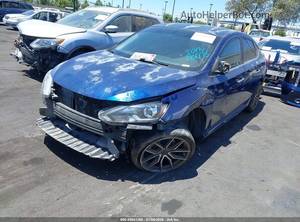 3N1AB7AP9GY225510 2016 NISSAN SENTRA Blue Առջևի ձախ երեք քառորդ տեսարան