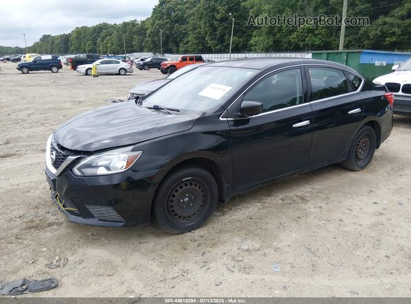 3N1AB7AP9GY244445 2016 NISSAN SENTRA Black წინა მარცხენა ხედი სამი მეოთხედიდან