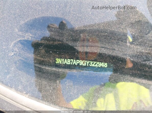 3N1AB7AP9GY322948 2016 NISSAN SENTRA Black Вид щитка приладів