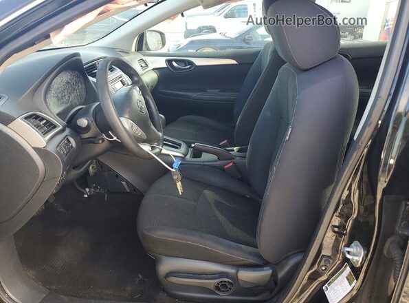 3N1AB7AP9HY256502 2017 NISSAN SENTRA Black Вид салону спереду