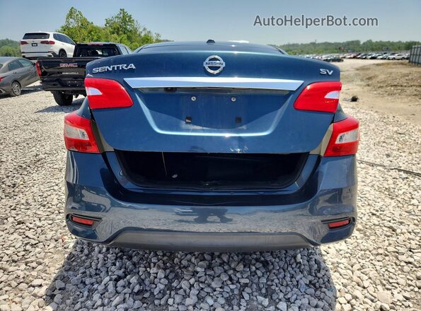 3N1AB7AP9HY285806 2017 NISSAN SENTRA Blue Rear view