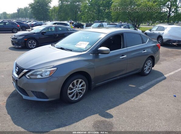 3N1AB7AP9HY361346 2017 NISSAN SENTRA Gray წინა მარცხენა ხედი სამი მეოთხედიდან