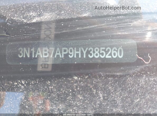 3N1AB7AP9HY385260 2017 NISSAN SENTRA Silver Vista del cuadro de instrumentos