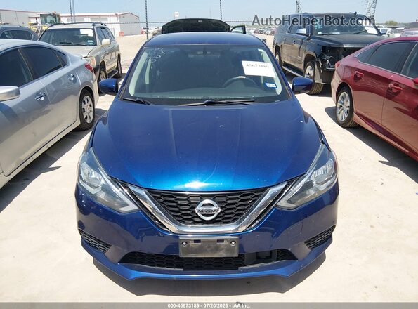 3N1AB7AP9JL652299 2018 NISSAN SENTRA Blue Instrument cluster view