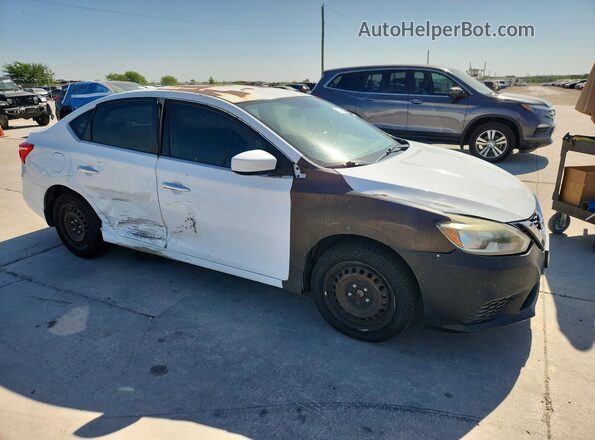 3N1AB7AP9JY214689 2018 NISSAN SENTRA Белый Передняя правая четверть