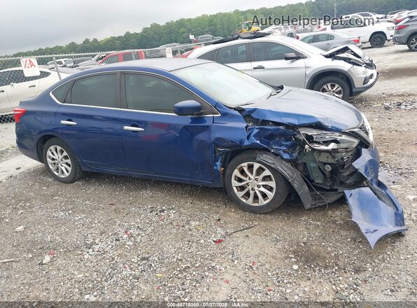 3N1AB7AP9JY266808 2018 NISSAN SENTRA Blue Rear interior view