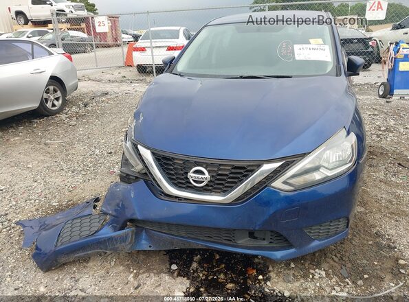3N1AB7AP9JY266808 2018 NISSAN SENTRA Blue Instrument cluster view