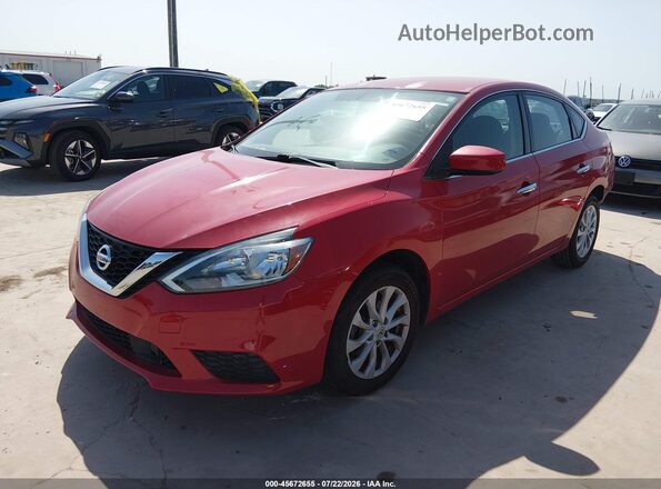 3N1AB7AP9JY302755 2018 NISSAN SENTRA Красный Передняя левая четверть