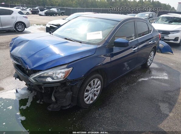 3N1AB7AP9JY325002 2018 NISSAN SENTRA Blue Передня ліва чверть