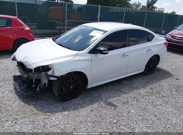 3N1AB7AP9JY339109 2018 NISSAN SENTRA White წინა მარცხენა ხედი სამი მეოთხედიდან