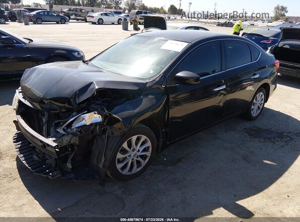 3N1AB7AP9KL608966 2019 NISSAN SENTRA Black Vista tres cuartos delantera izquierda