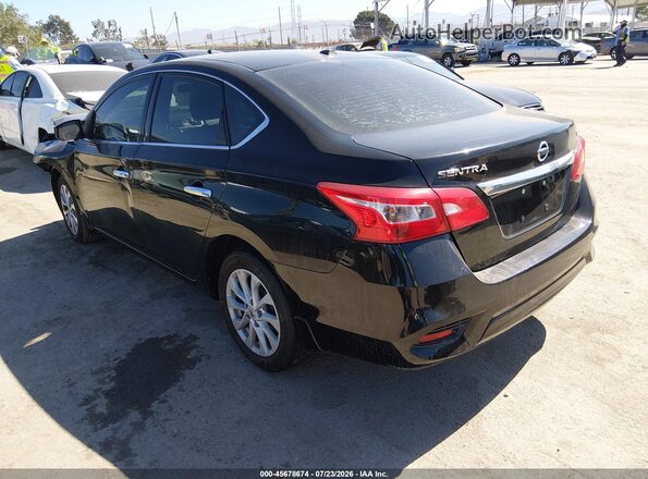 3N1AB7AP9KL608966 2019 NISSAN SENTRA Black Trasero izquierdo
