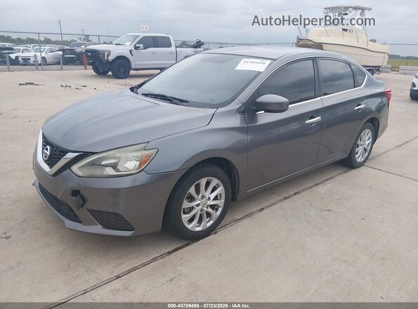 3N1AB7AP9KL611611 2019 NISSAN SENTRA Gray Առջևի ձախ երեք քառորդ տեսարան
