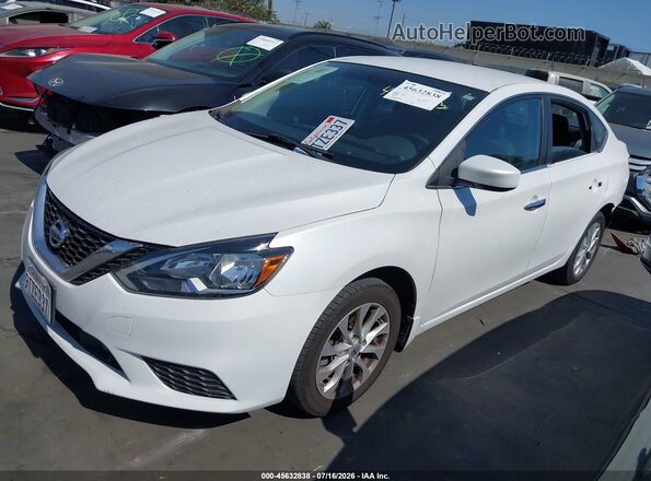 3N1AB7AP9KY206108 2019 NISSAN SENTRA Белый Передняя левая четверть