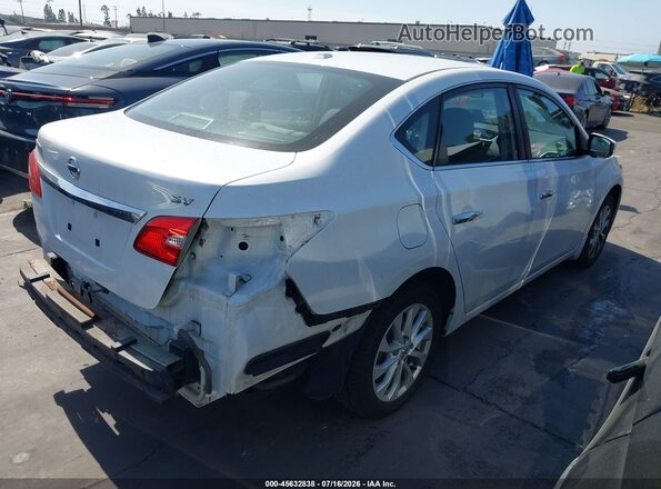 3N1AB7AP9KY206108 2019 NISSAN SENTRA Белый Задняя правая четверть