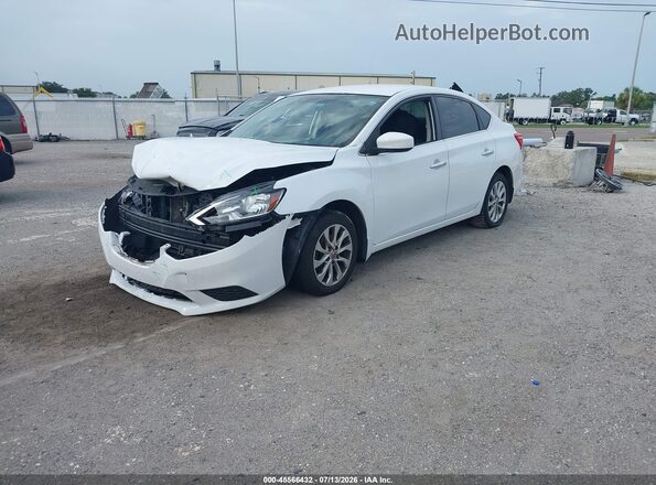 3N1AB7AP9KY217397 2019 NISSAN SENTRA White Vista tres cuartos delantera izquierda