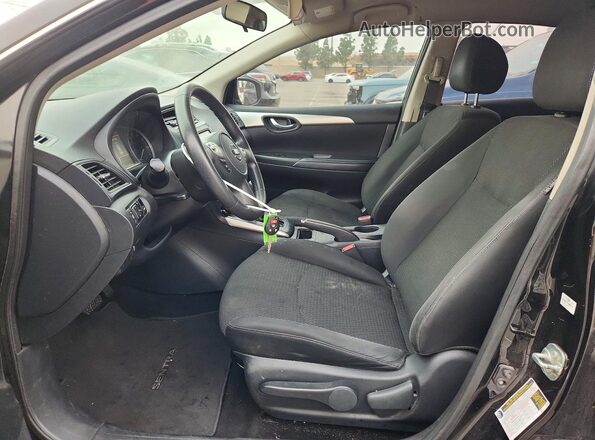 3N1AB7AP9KY229792 2019 NISSAN SENTRA Black Вид салону спереду