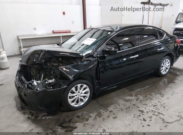3N1AB7AP9KY237827 2019 NISSAN SENTRA Black Front left