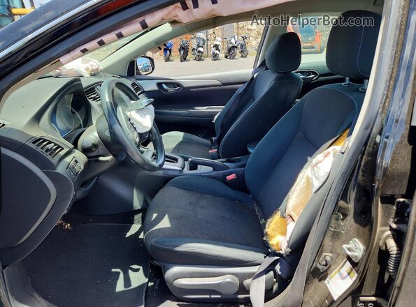 3N1AB7AP9KY247838 2019 NISSAN SENTRA Черный Вид салона спереди