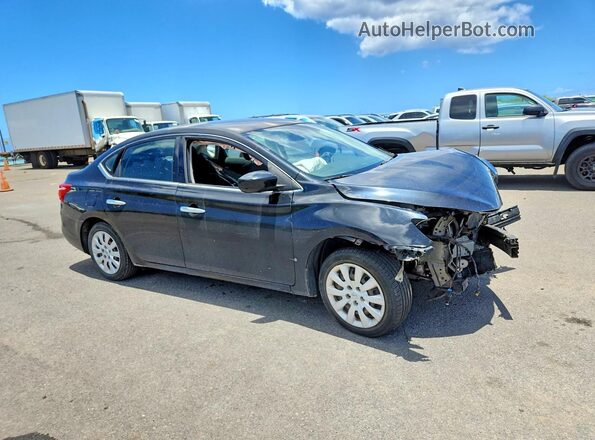 3N1AB7AP9KY247838 2019 NISSAN SENTRA Черный Передняя правая четверть