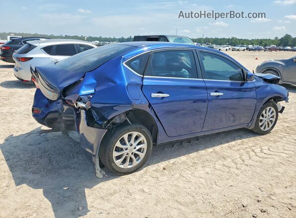 3N1AB7AP9KY258029 2019 NISSAN SENTRA Blue Tył prawy