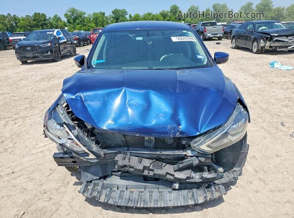 3N1AB7AP9KY258029 2019 NISSAN SENTRA Blue Widok z przodu
