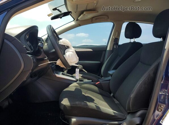 3N1AB7AP9KY258029 2019 NISSAN SENTRA Blue Widok wnętrza z przodu
