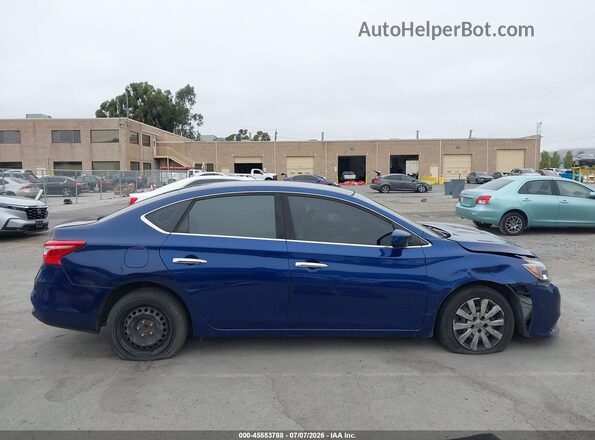 3N1AB7AP9KY262582 2019 NISSAN SENTRA Blue Widok wnętrza z tyłu