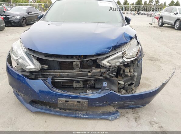 3N1AB7AP9KY262582 2019 NISSAN SENTRA Blue Widok z przodu