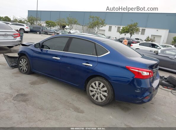 3N1AB7AP9KY262582 2019 NISSAN SENTRA Blue Tył lewy