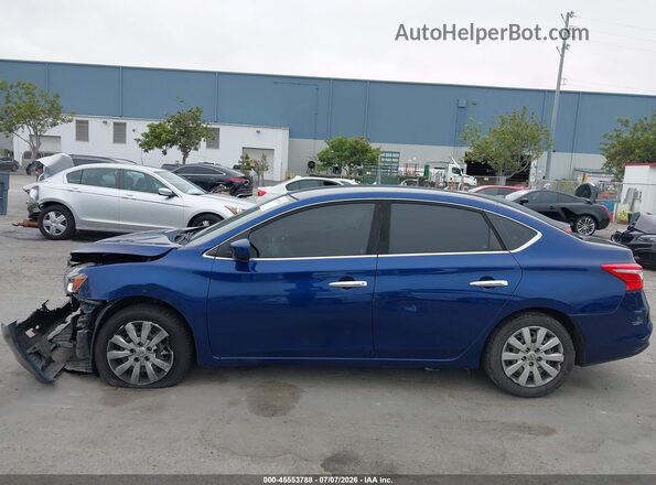 3N1AB7AP9KY262582 2019 NISSAN SENTRA Blue Widok wnętrza 360 stopni