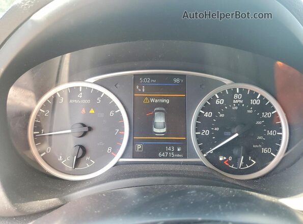 3N1AB7AP9KY265367 2019 NISSAN SENTRA White Vista del cuadro de instrumentos