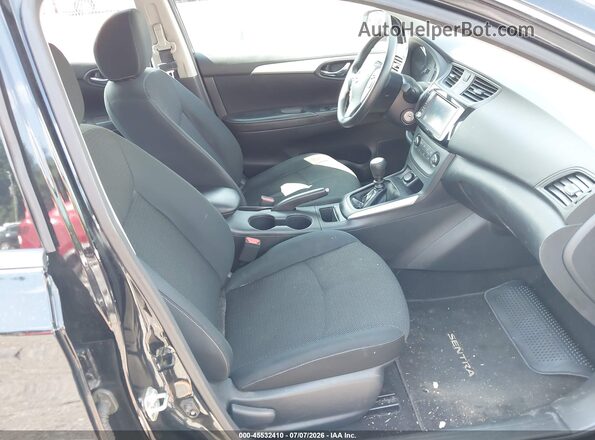 3N1AB7AP9KY304877 2019 NISSAN SENTRA Black Widok wnętrza z przodu