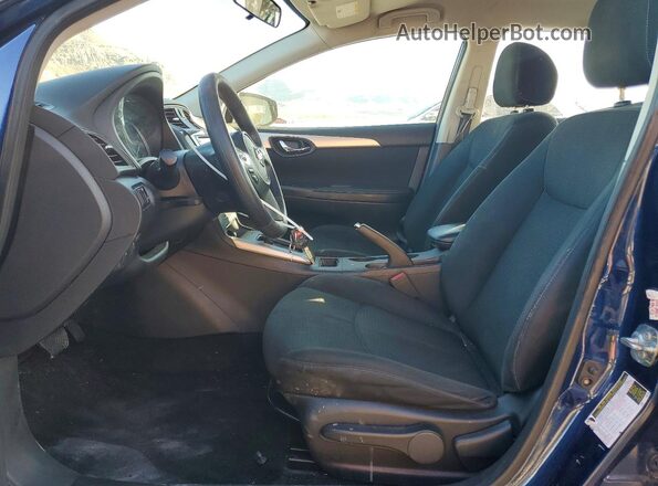3N1AB7AP9KY323980 2019 NISSAN SENTRA Blue Вид салону спереду