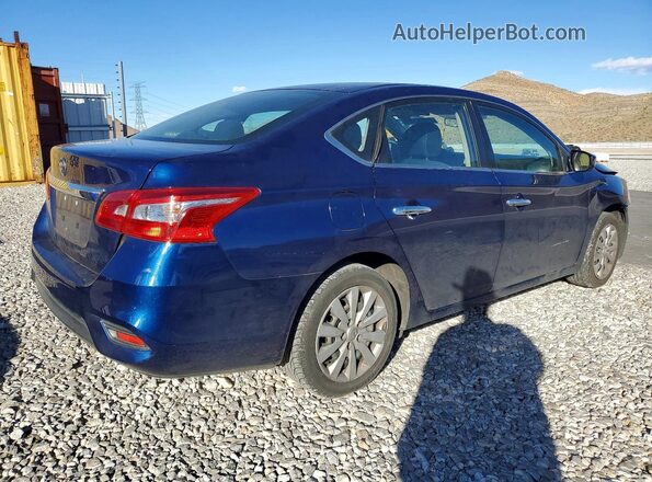 3N1AB7AP9KY323980 2019 NISSAN SENTRA Blue Задня права чверть