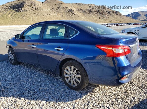 3N1AB7AP9KY323980 2019 NISSAN SENTRA Blue Задня ліва чверть