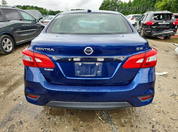 3N1AB7AP9KY332582 2019 NISSAN SENTRA Blue Հետևի տեսք