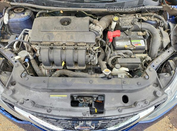 3N1AB7AP9KY332582 2019 NISSAN SENTRA Blue Սալոնի հետևի տեսք