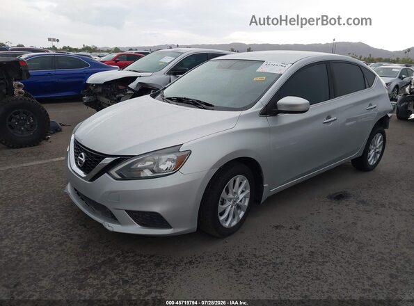 3N1AB7AP9KY336194 2019 NISSAN SENTRA Silver Передня ліва чверть
