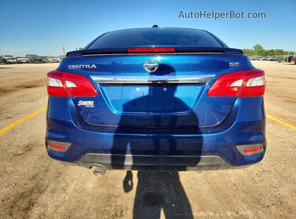 3N1AB7AP9KY340441 2019 NISSAN SENTRA Blue Rear view