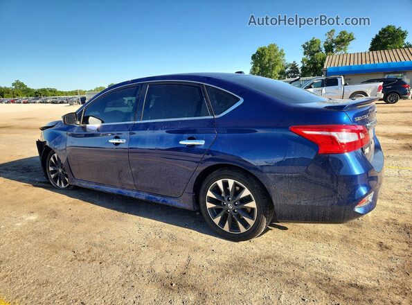 3N1AB7AP9KY340441 2019 NISSAN SENTRA Blue Rear left