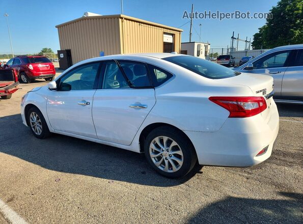 3N1AB7AP9KY340505 2019 NISSAN SENTRA Белый Задняя левая четверть