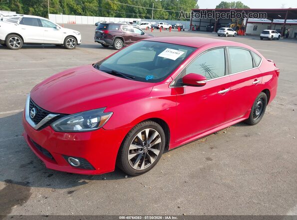 3N1AB7AP9KY345302 2019 NISSAN SENTRA Red წინა მარცხენა ხედი სამი მეოთხედიდან