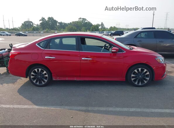 3N1AB7AP9KY345302 2019 NISSAN SENTRA Red უკანა სალონის ხედი