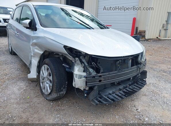 3N1AB7AP9KY374086 2019 NISSAN SENTRA Silver წინა ხედი