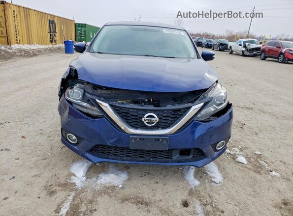 3N1AB7AP9KY383287 2019 NISSAN SENTRA Blue წინა ხედი