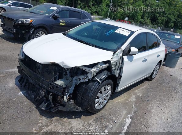 3N1AB7AP9KY384570 2019 NISSAN SENTRA White Vista tres cuartos delantera izquierda